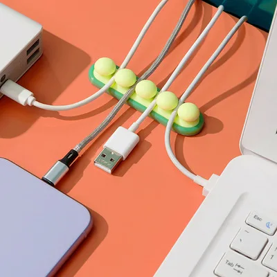 

Desktop Cable Organizer, Storage Data Cable, Charging Cable, Headset Fixed , Organize Desk Side Line Winding