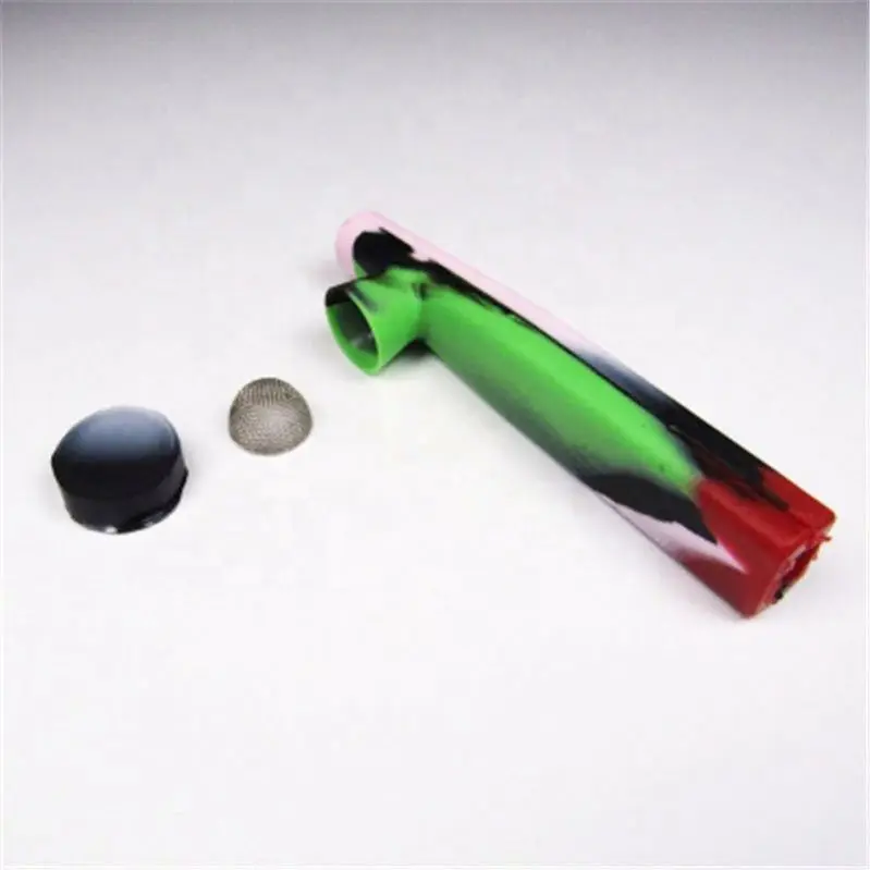 

Hot Sale Silicone Camouflage Smoking Pipe Europe America Covered Tobacco Pipe, Random