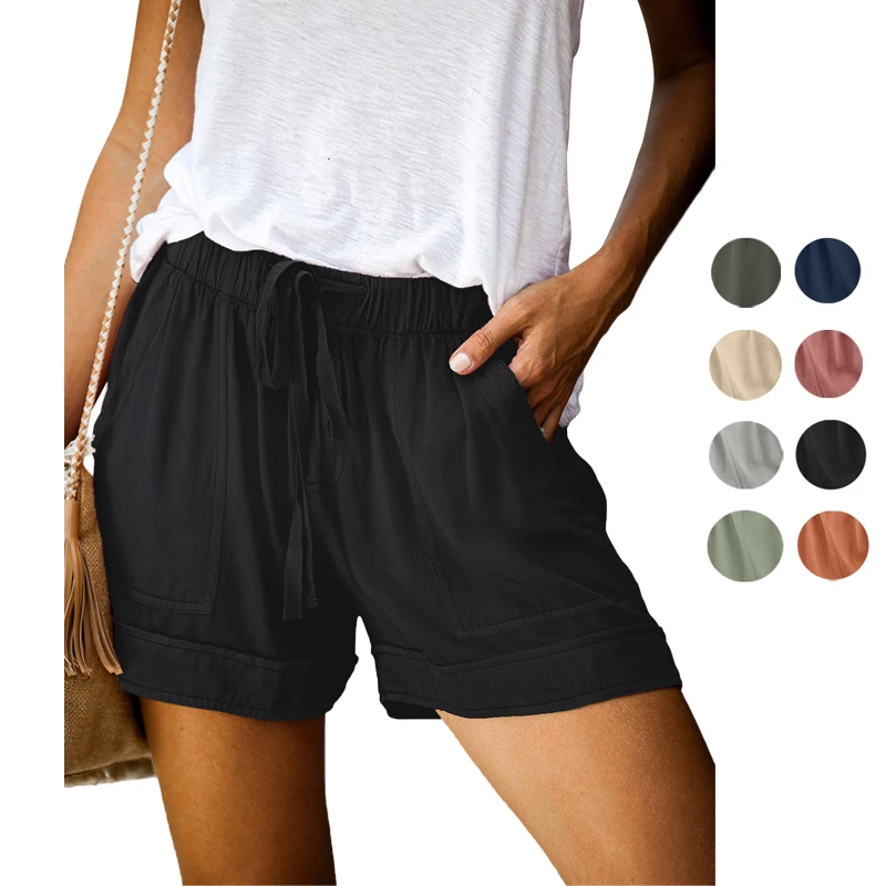 

New Arrival Wholesale Summer Fashion Casual Pocketed Women Shorts