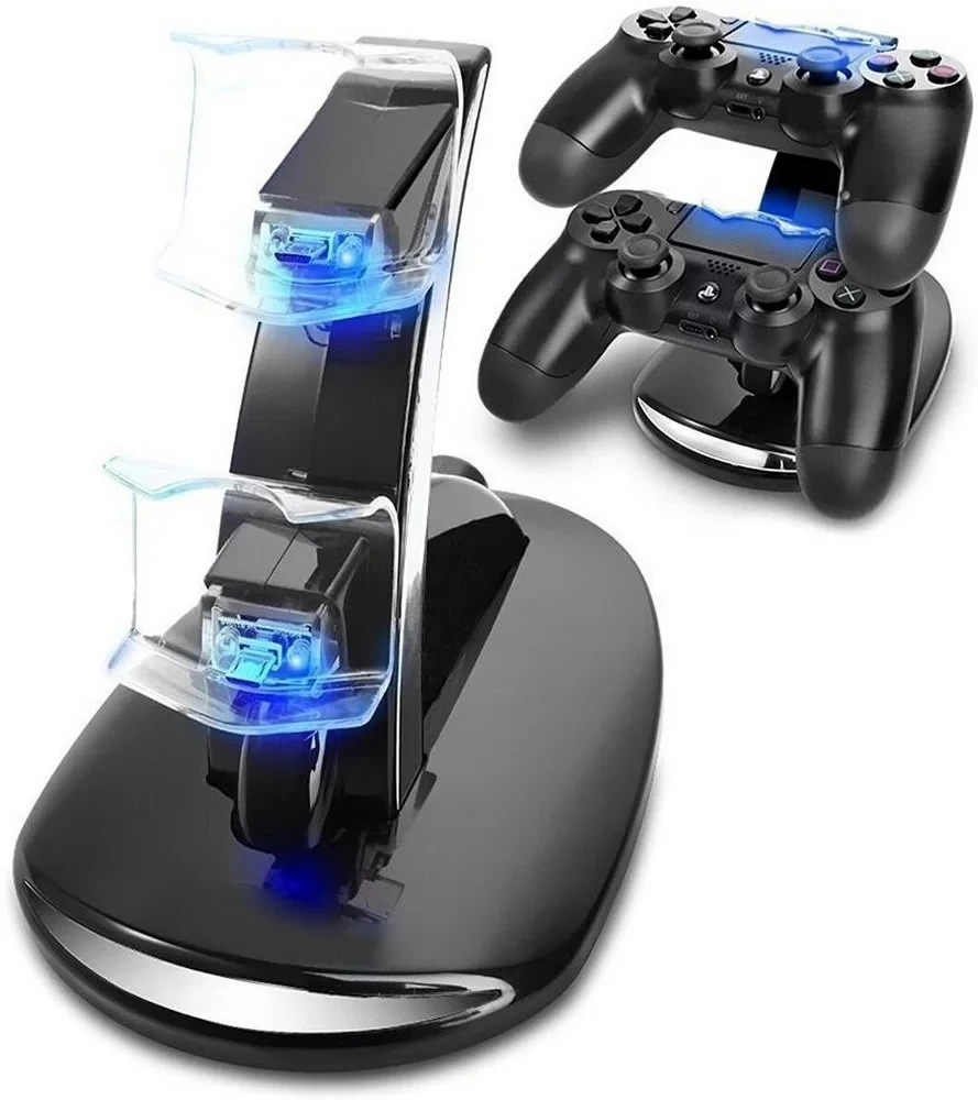 

Controller Charger Dock LED Dual USB PS4 Charging Stand Station Cradle for Play station 4 PS4 / PS4 Pro /PS4 Slim Controller