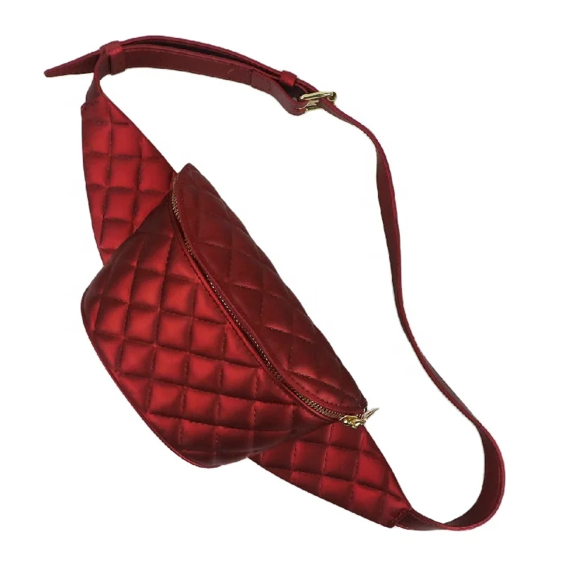 
New designer sports waist bag Diamond lattice utility jelly purse Fashion matte color fanny pack 