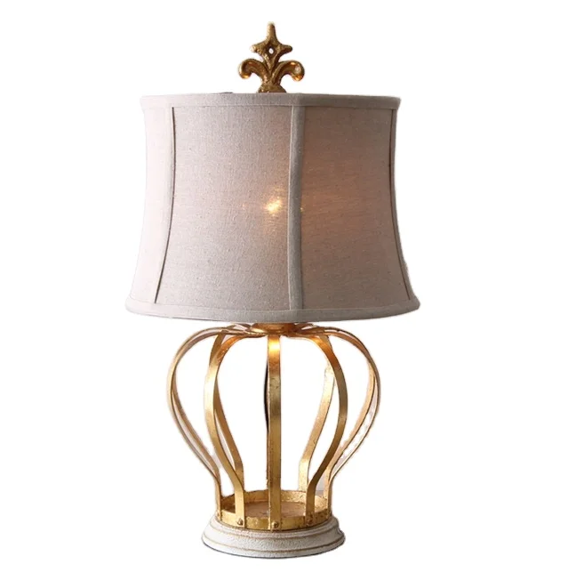 

Simig lighting manufacturers american style modern creative fabric shade luxury led bedroom table lamps, Golden