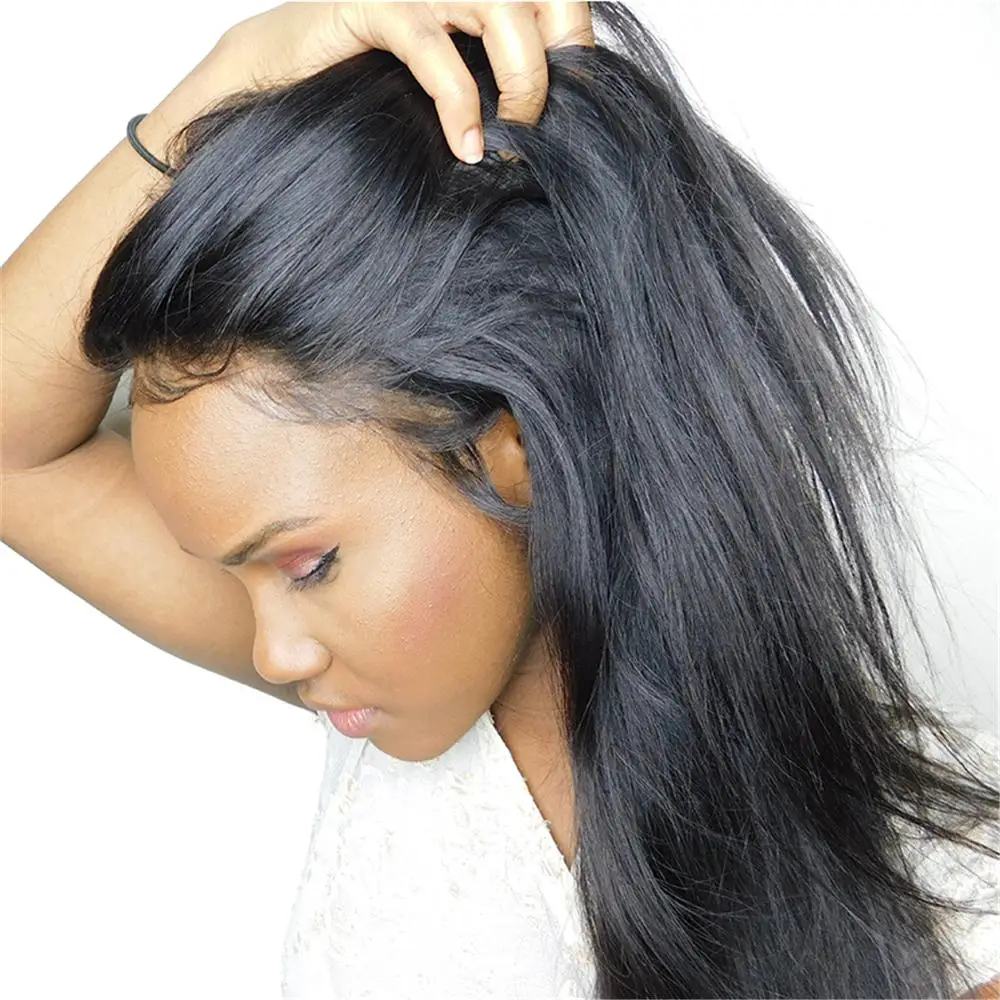 

Grade 10A Ear To Ear Lace Frontal Human Hair Lace Frontal With Bundle Peruvian Mink Straight Hair With frontal closure