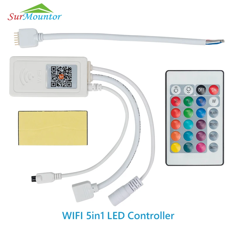 WIFI Tuya APP LED Controller Infrared Remote Controller for Single color Dimmer, CCT, RGB, RGBW, RGBWW