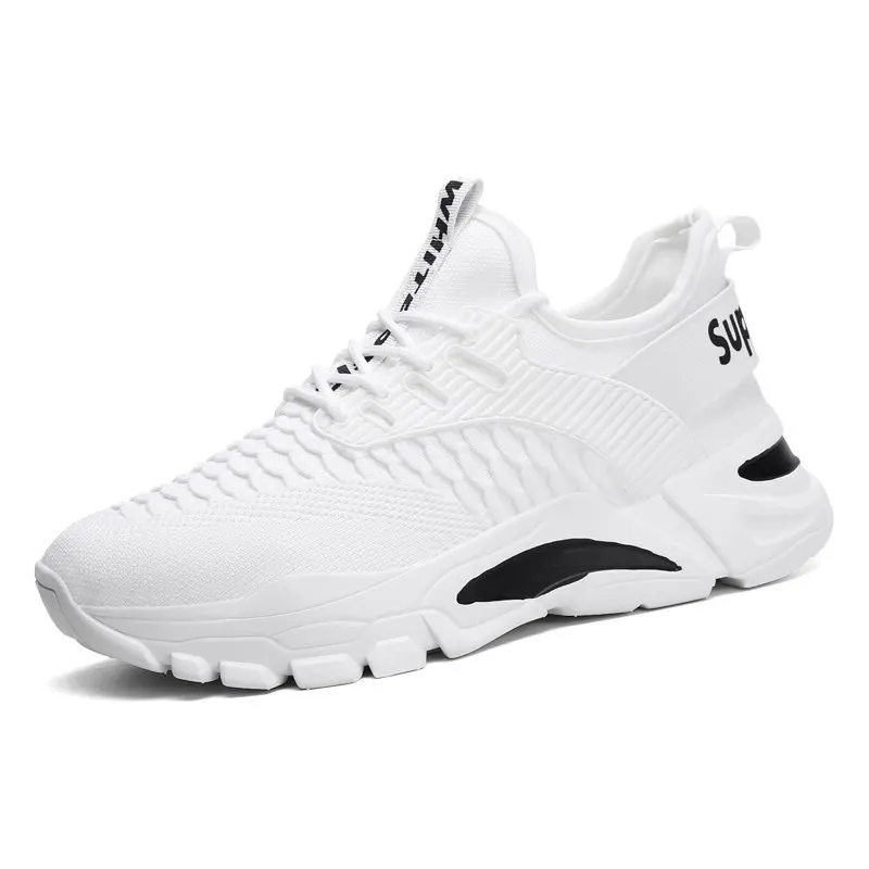 

Flying Woven Sneakers Men's Casual Shoes Sports Running Shoes Women Walking Shoe, Black,white ,green