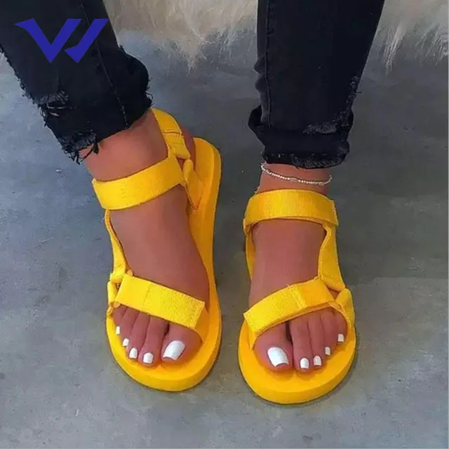 

2020 fashion sandals ankle strap sandals women neon color latest women summer sandals, Picture color