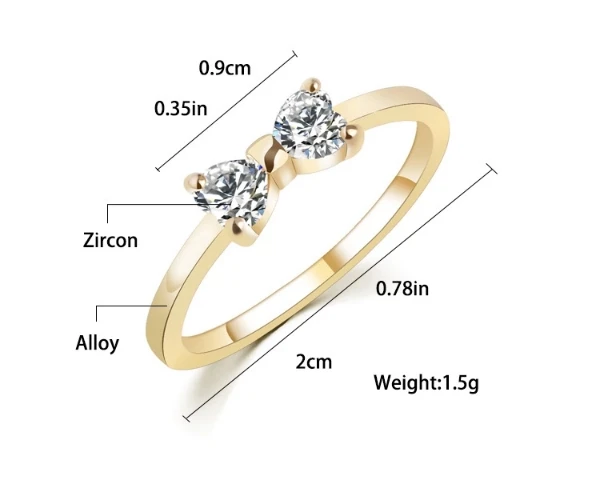 

fashion wedding gold wing zircon butterfly diamond finger ring jewelry for ladies women ring jewelry for style zircon jewelry