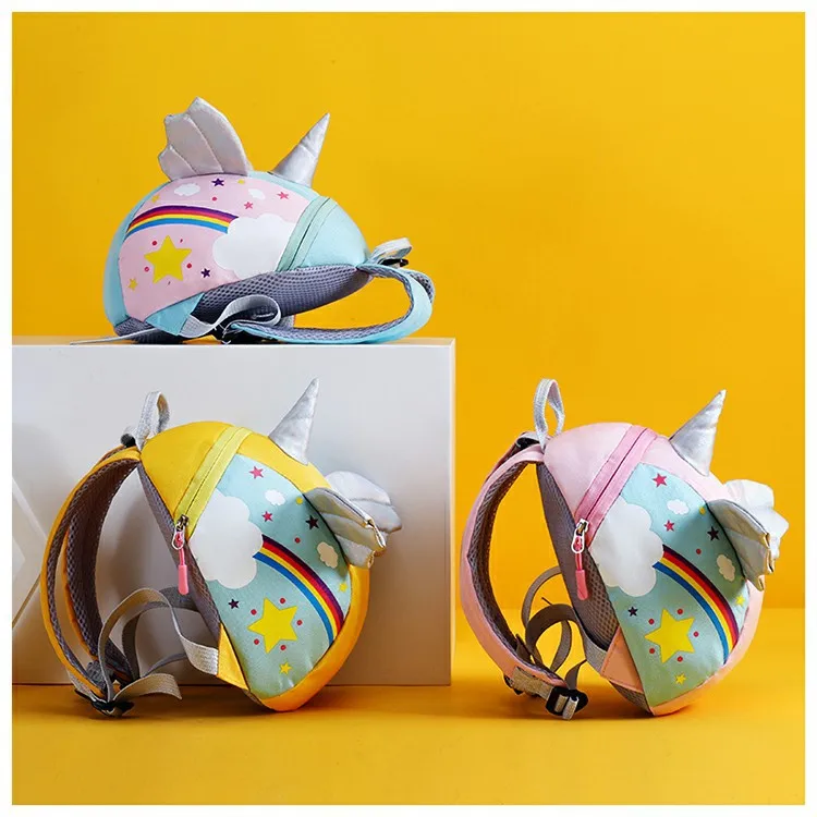 

New Unicorn anti-lost children backpack for primary school children kindergarten backpack 1-3-4 years old