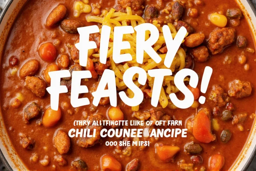 Chili bubbling over an open flame