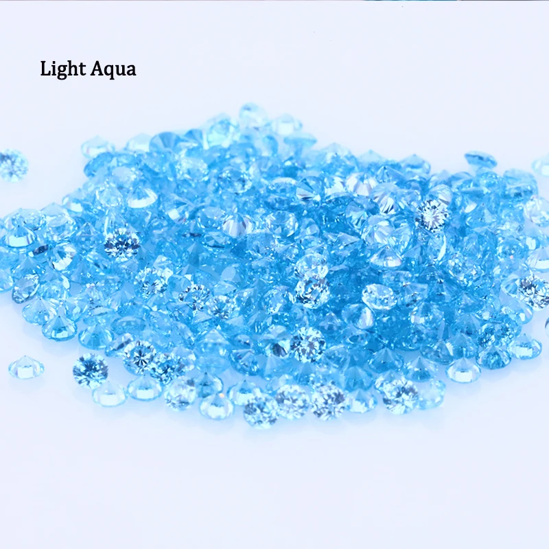 

Factory direct sale High Quality 5a Cz Gemstone Zircon Stone Light Aqua Cubic Zirconia