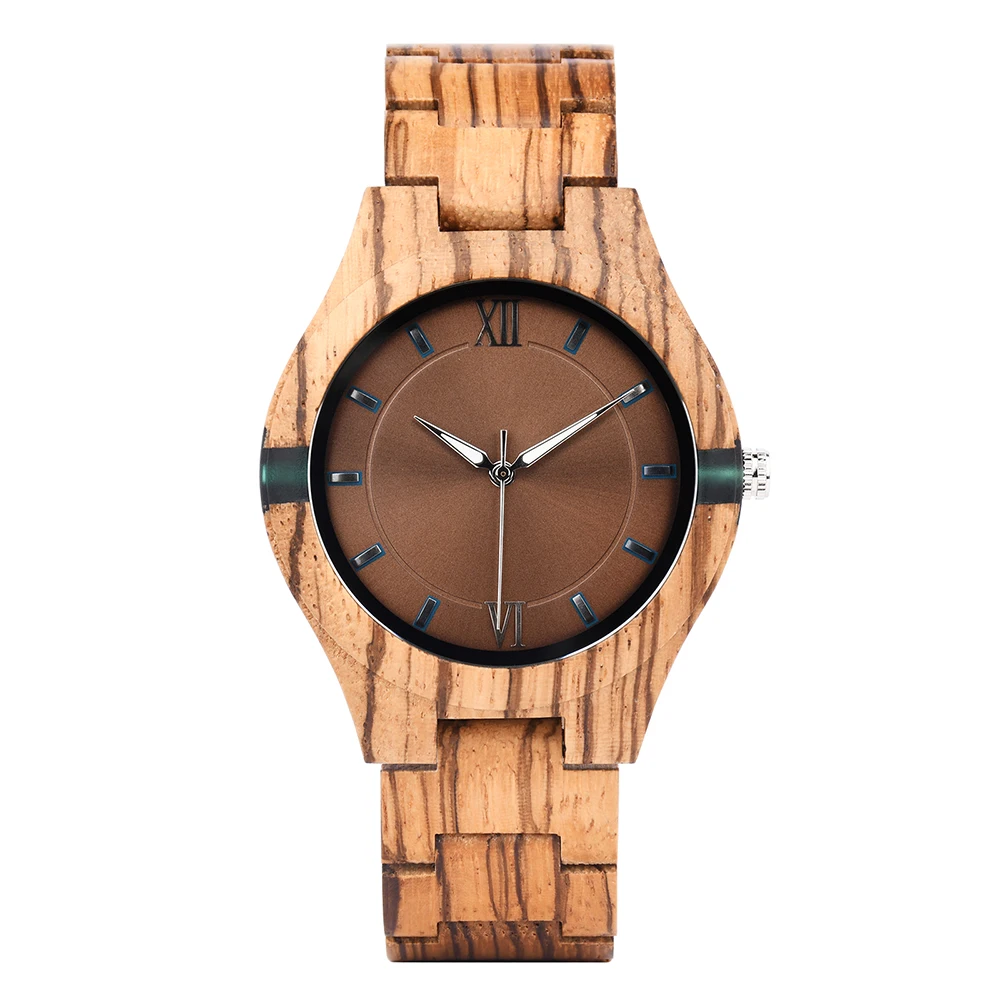 New Arrival Display Fashion Style Low Price Wholesale  Antique Wooden Band Resin Watch for Men and Women