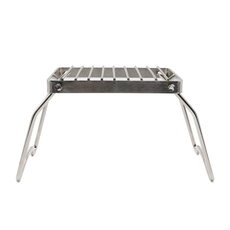 

Outdoor Portable Mini Folding Stainless Steel Burner Bracket BBQ Grill Barbecue Rack Set of Pot Bracket Grill Net
