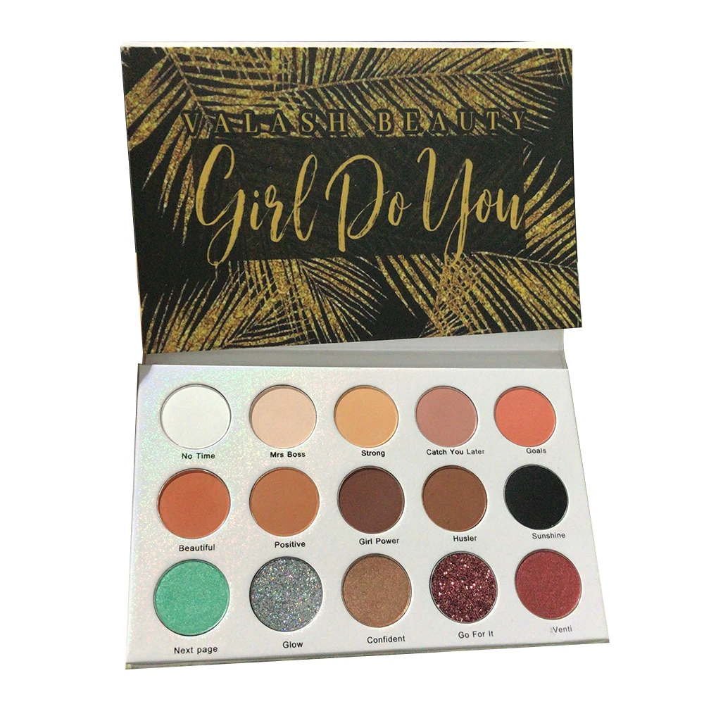 

Custom Your Own Eyeshadow Palette DIY 15 Colors Matte Shimmer Glitter Eyeshadow Cosmetics OEM