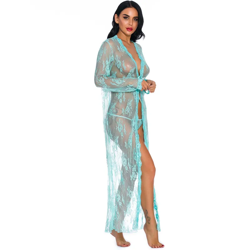 Estanla Frauen Sexy Dessous Plus Größe Floral Spitze Mesh Transparent