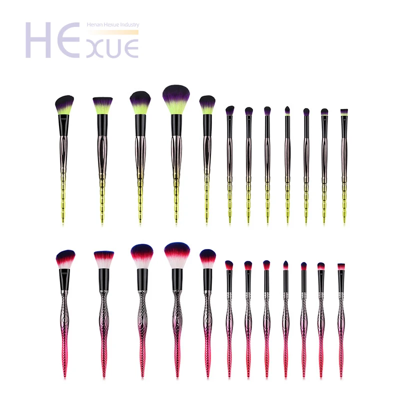 

12pcs Rainbow Colorful Unique Handle Makeup Brushes Sets for eyeshadow lip brushes Cosmetic Powder Foundation