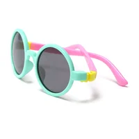 

New arrival baby children's sun glasses polarized round kids sunglasses UV protection silicone safety baby sunglasses