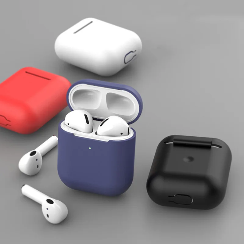 

New Silicone Cases for Airpods1 2nd Luxury Protective Wireless Earphone Cover Case for Apple Airpods Case 1 2 Shockproof Cover, As pictures show