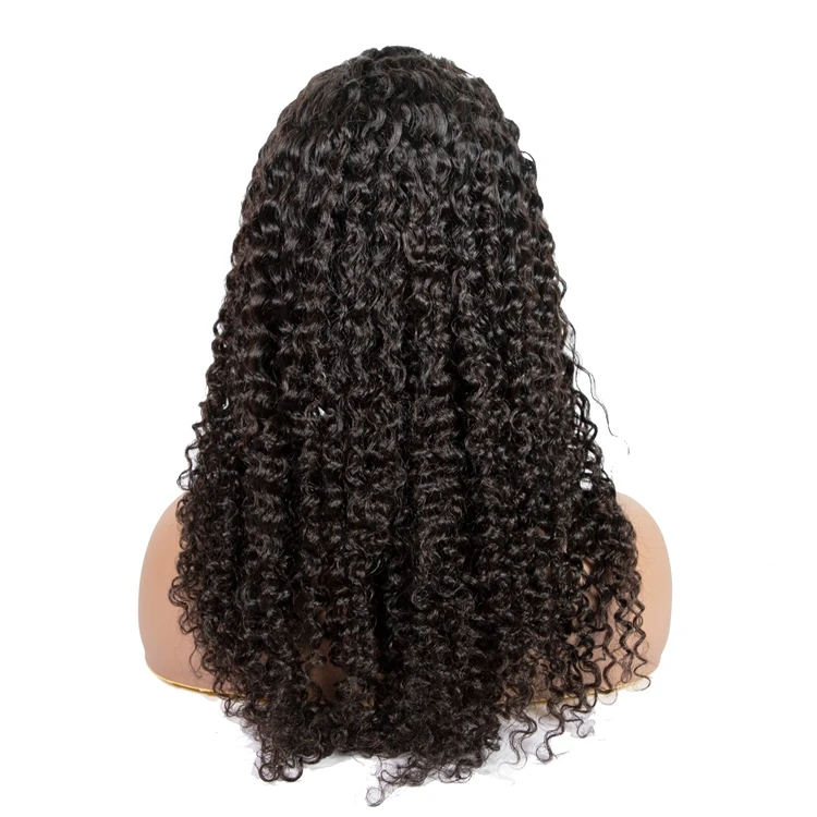

GS wholesale deep wave lace front wig, 30 40 inch lace frontal wig, african curly human hair full lace wig in zurich, Natural color