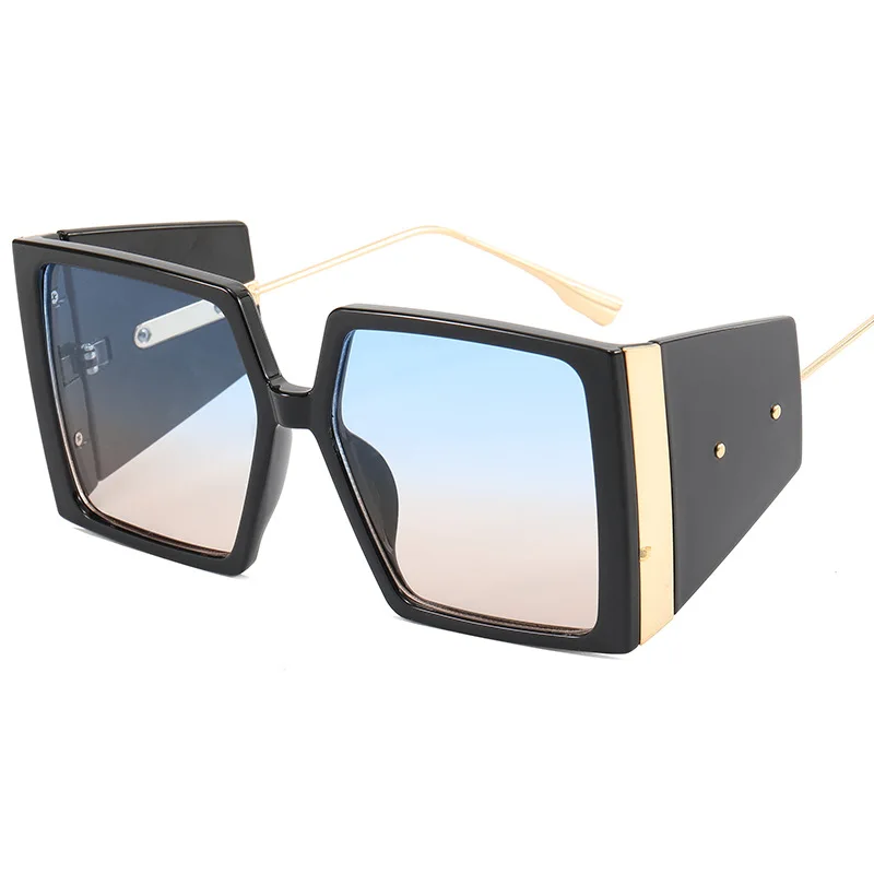 

New Design UV400 Fashion Oversized Full Frame Luxury Celebrity Metal Sunglasses