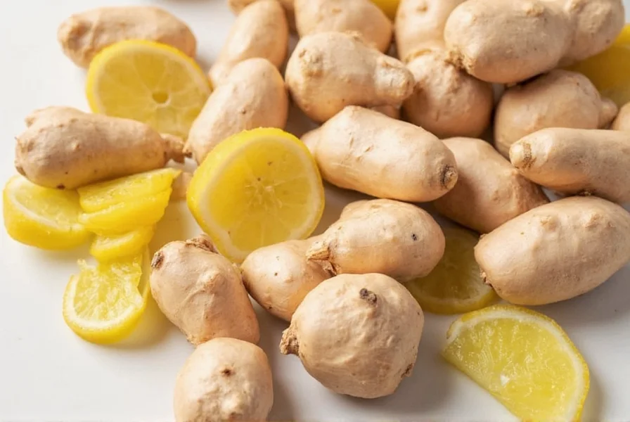 Ginger storage comparison showing fresh versus spoiled roots