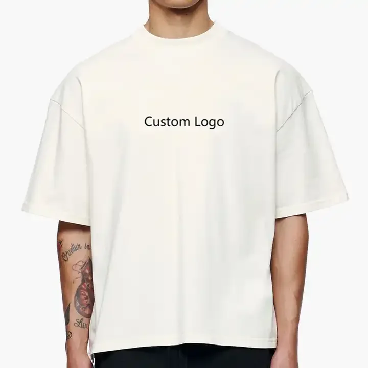 High Quality Drop Shoulder Dtg Streetwear Heavyweight Heavy T-Shirt 100% Cotton Vintage Graphic Oversized Tshirt Custom T Shirt