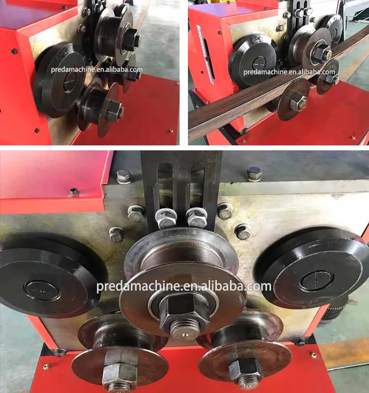 Angle iron flange bending machine for round duct flange rolling and making