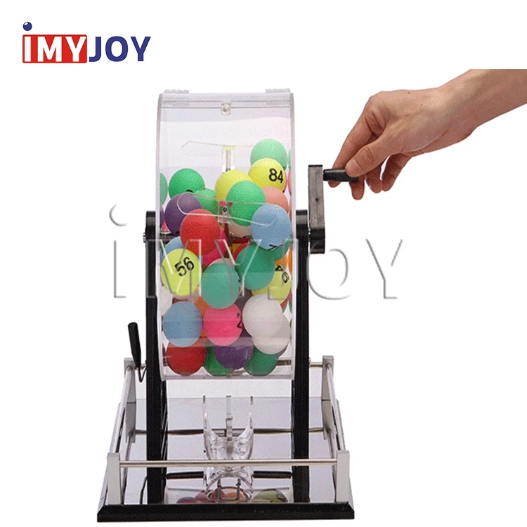 

Lucky Mini Bingo Machine With Lucky balls Mini lottery machine Games, Black with transparent