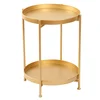 Metal Bedside Table Modern Living Room Console Tables Bedroom Round Coffee Table