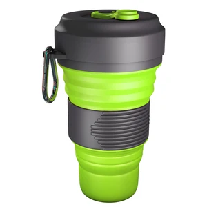Image of Custom cheap portable silicone folding drink cup travel coffee cup