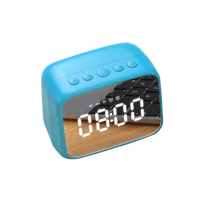 

New Arrivals Wireless charging LED screen Alarm Clock Bluetooths Speaker with wireless charger function TF card stereo