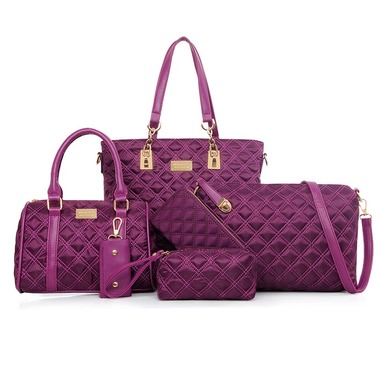 

2020 Hot Selling fashion sets elegant And Beautiful Handbags Women big capacity Set 6 Pieces Bag With Purses