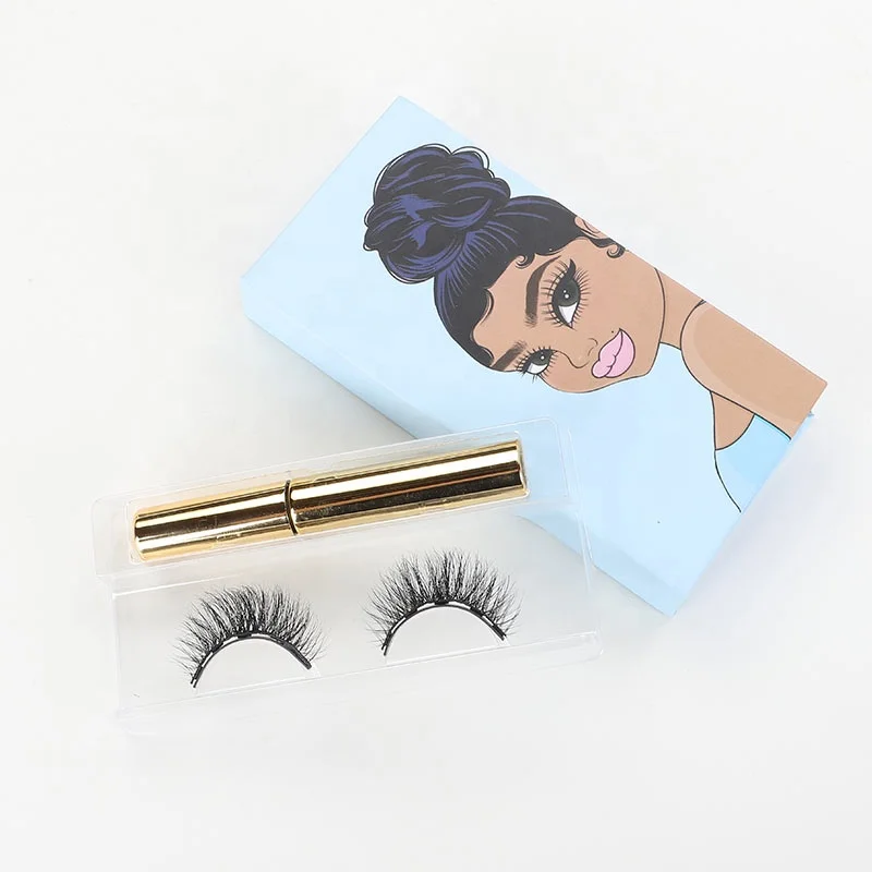 

2021 new styles magnets powerful mink eye lashes silk false magnetic mink eyelashes vendor customized boxes full strip lashes