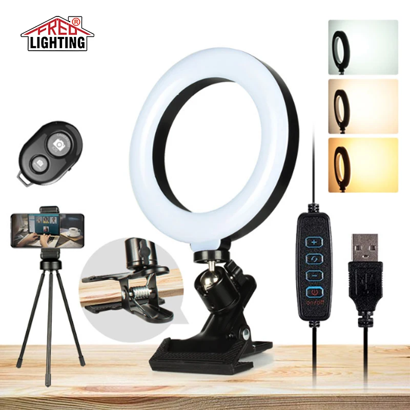 

Amazon Hot Selling Makeup Table Clip Style Selfie Ring Light