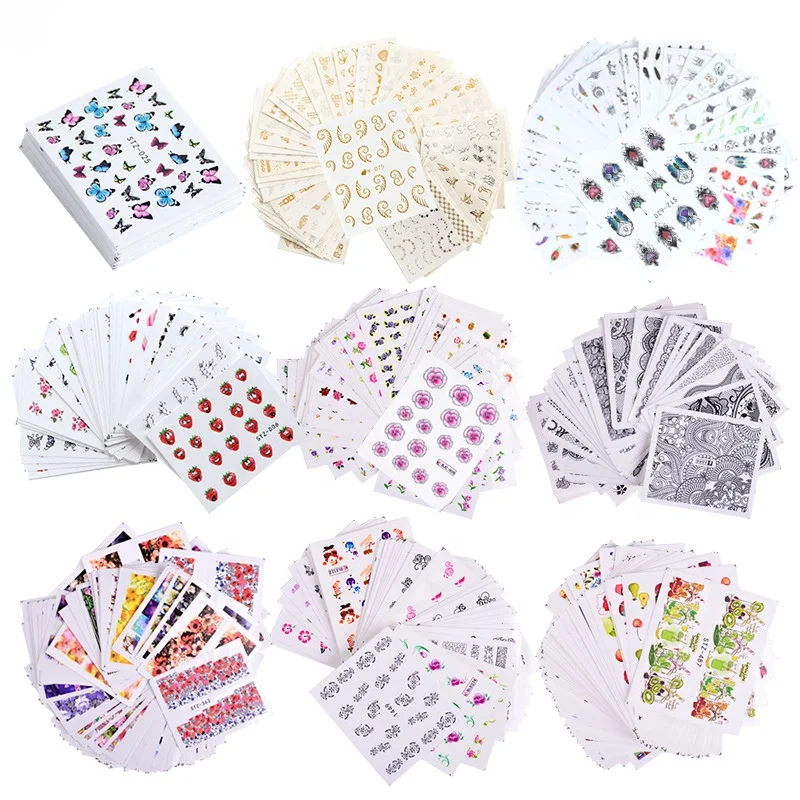 

Paso Sico 37 Mixed Designs Nail Set Nail Art Flower Butterfly Lace Gold Water Decals Sticker Slider Wraps Manicure Supplies
