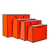 Aqueous Coating bulk shopping cheap orange paper bag with handles for sale