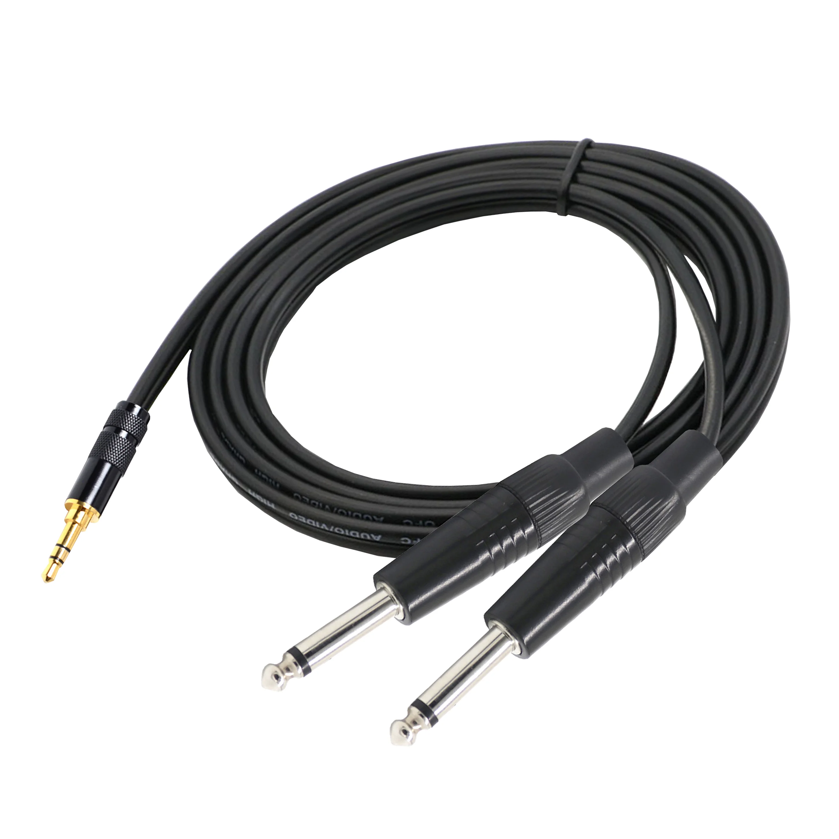 

Doonjiey Double 6.35mm Male 1/4" TS Mono Jack to Stereo 1/8" TRS 3.5mm Jack Cord 3.5mm to Dual 6.5mm Adapter Jack Audio Cable