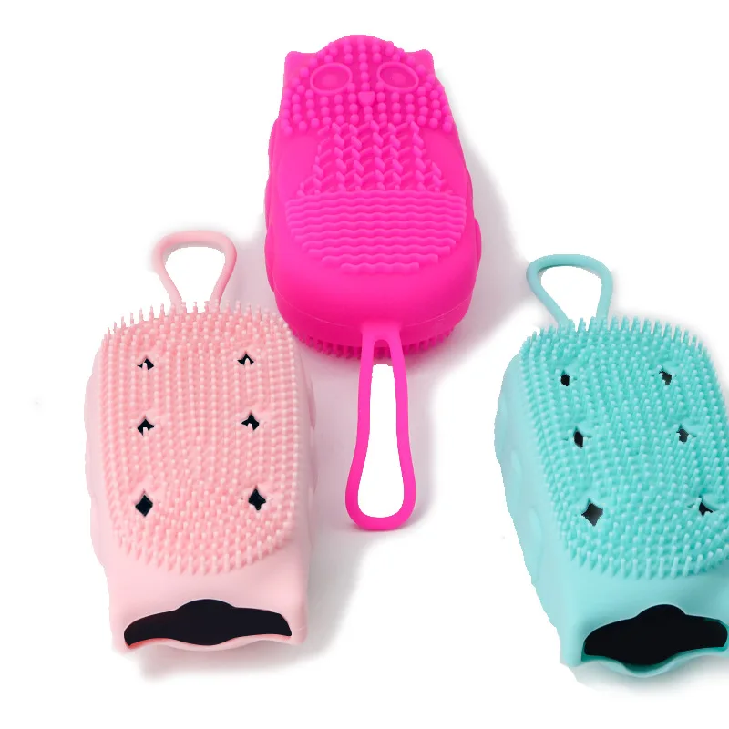 

2021 New Fashion Spa Bath Brush Loofah Bath Sponge Silicon Body Wash Sponge