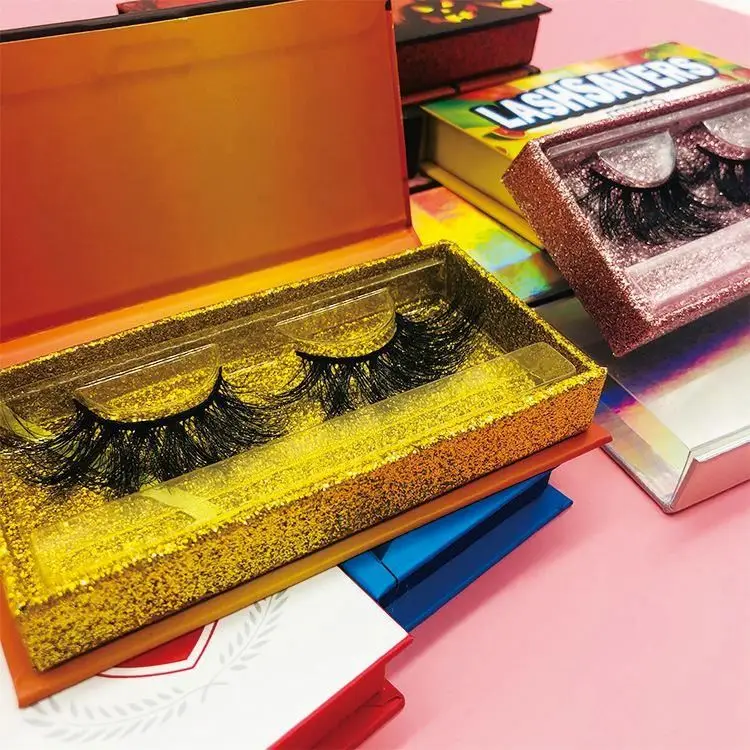 

Private Label False Eyelashes Handmade Seberian 3D Mink Lashes With Custom Packaging Lashes Set Eyelashes, Natural black or colorful