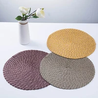 

Hot Sale Eco-friendly Stocked Round Fabric Pp Placemat,Woven Placemat