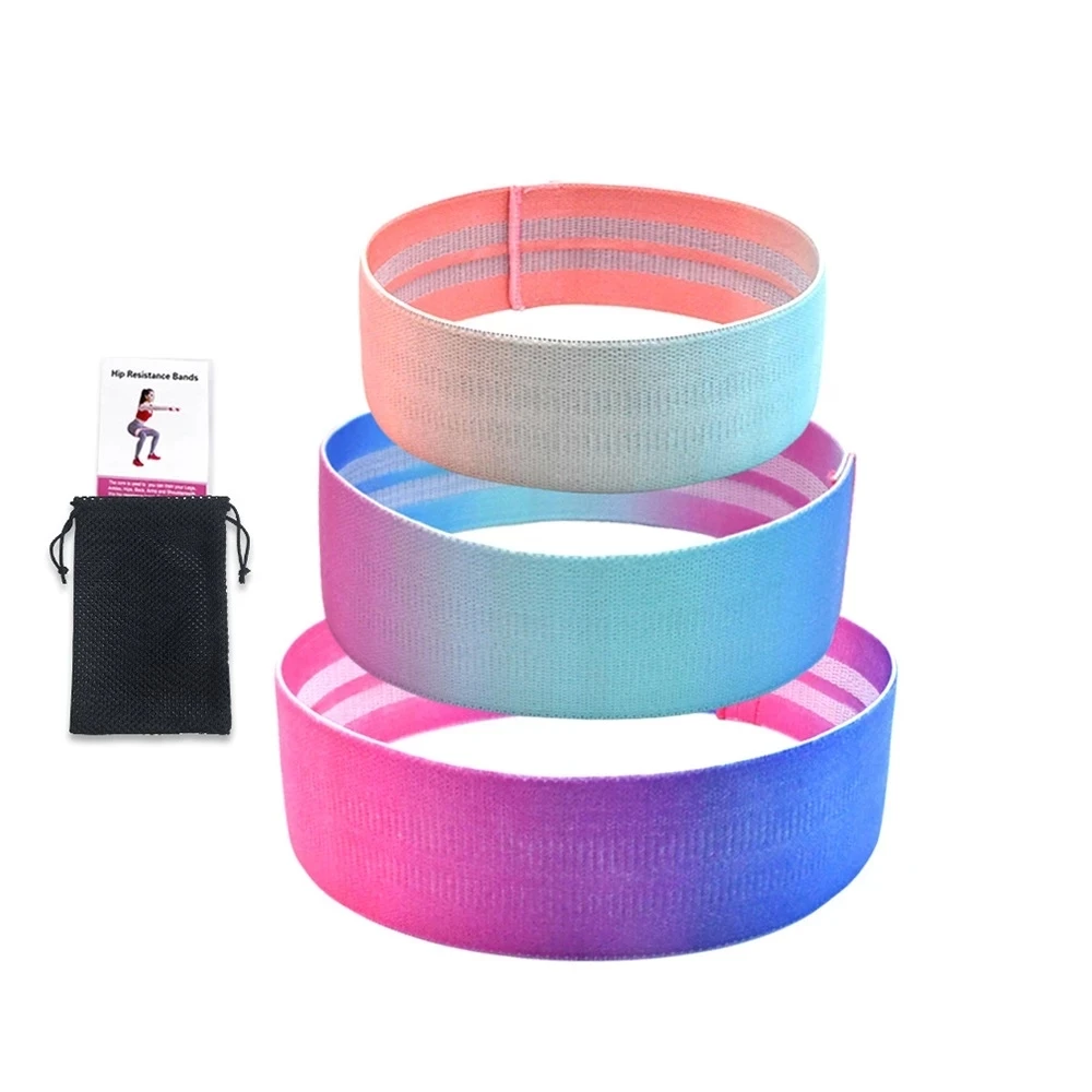 

3-Piece Set Fabric Resistance Booty Bands Gym Equipment Workout Elastic Rubber Band For Yoga Sports Fitness Hip Training