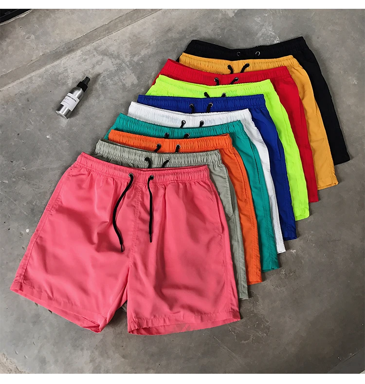 

DK0002 Factory Cheap Price Men Plus Size Summer Solid Color Beachwear Wholesale Trunk Men's Swim Shorts, Picture