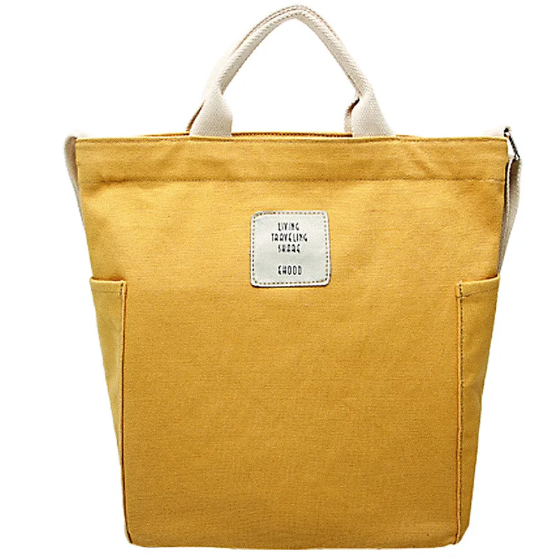 

CG027 Factory female ins portable ladies plain cotton canvas tote shopping hand bag handbags women shoulder