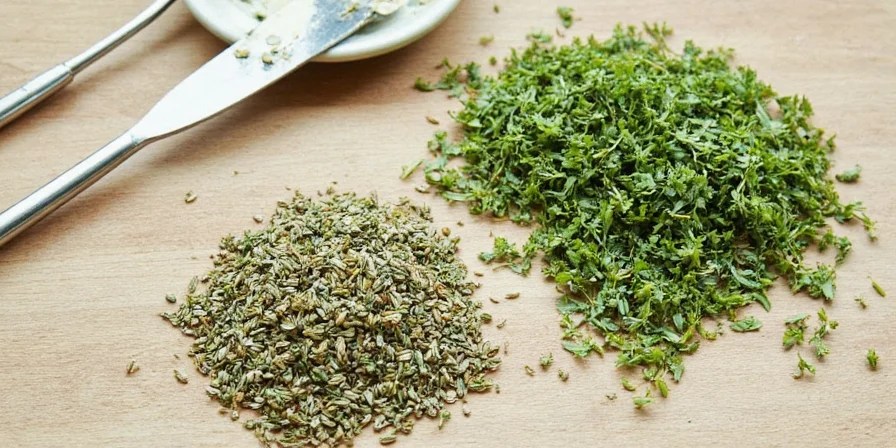 Basil stored in water at room temperature