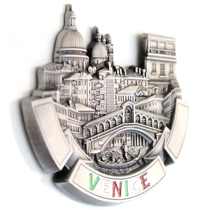 

Custom Business Iron Venice 3D European Fridge Magnet For Historical Site, Customized color