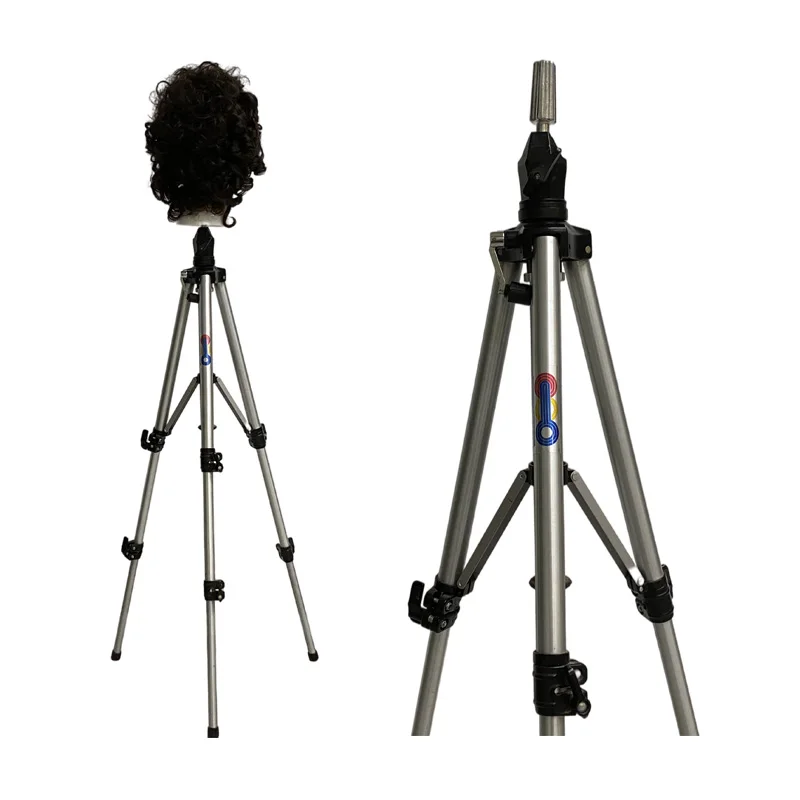 

Wig Stand Tripod with Non-Slip Base Adjustable Mannequin Head Stand with Hook Heavy Duty Manikin Head Tripod Mannequin Holders, Silver