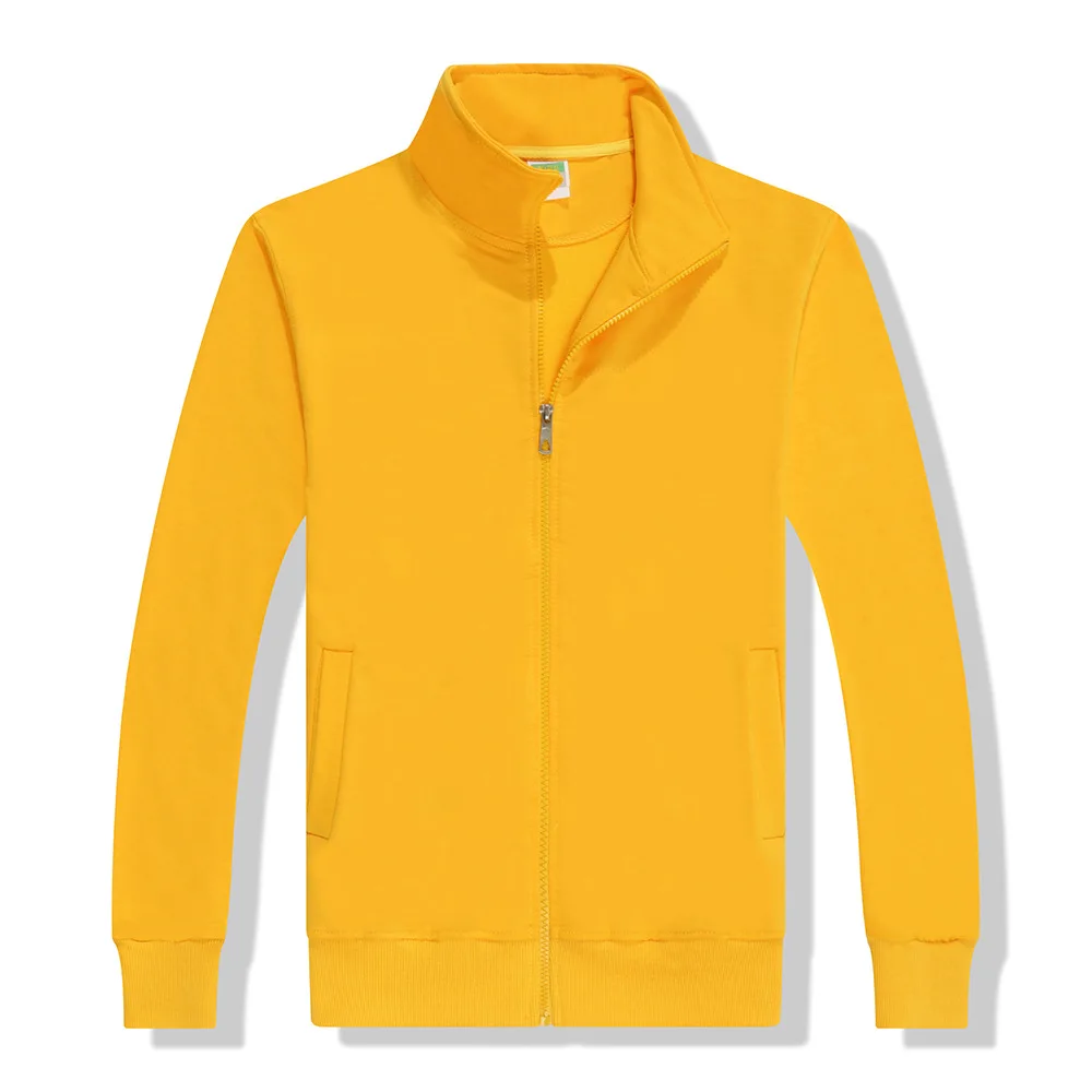 

Men's and women's stand collar zipper thin long sleeve T-shirt Baseball Jacket, 7color