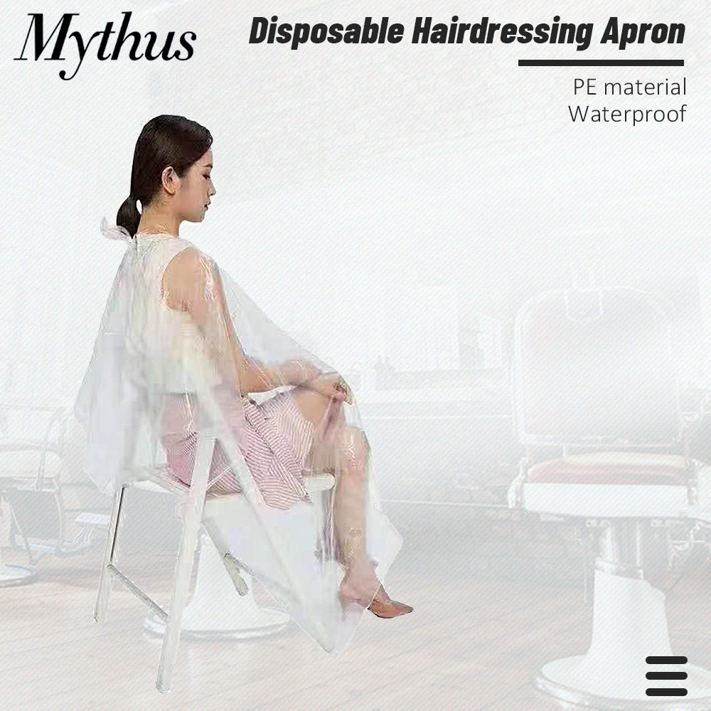 Transparent Disposable Hair Capes Waterproof Hair Cutting Disposable