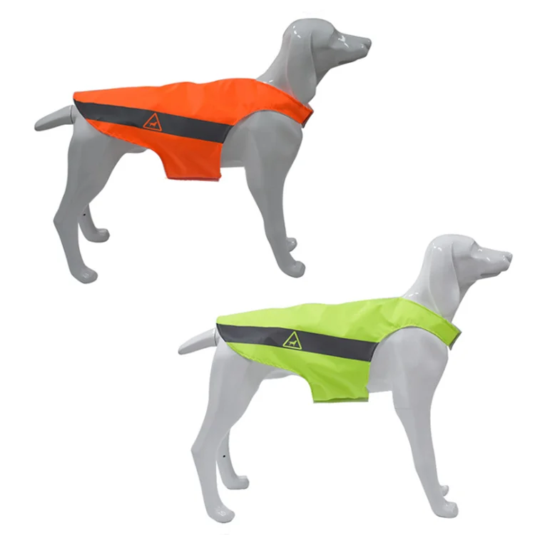 

Breathable Reflective Dog Jackets Hi-vis Safety Jackets for Dogs with 10 Sizes, Green, orange