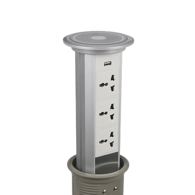 Smart Kitchen Vertical Intelligent 110v 250v 10a 13a 16a different types Retractable Power Strip Motorized Pop Up Socket Outlet