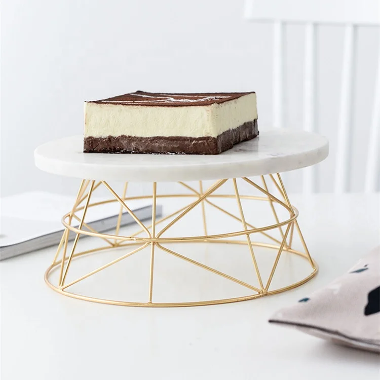 

Top Selling Display Wedding Cake Tray Marble Cake Stand Set